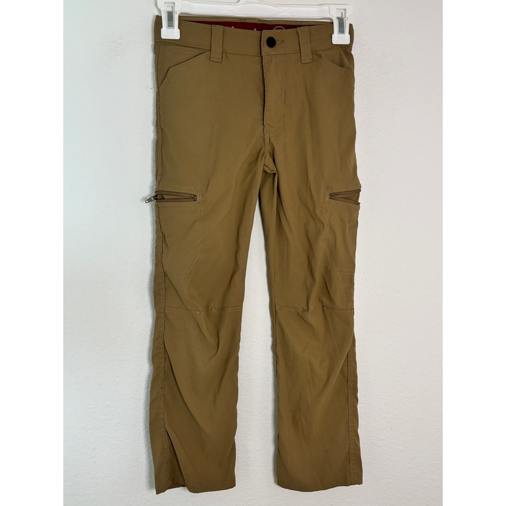 Wrangler Outdoor Boys Cargo Pants Tan Brown Stretch Size 7 Regular 112359115